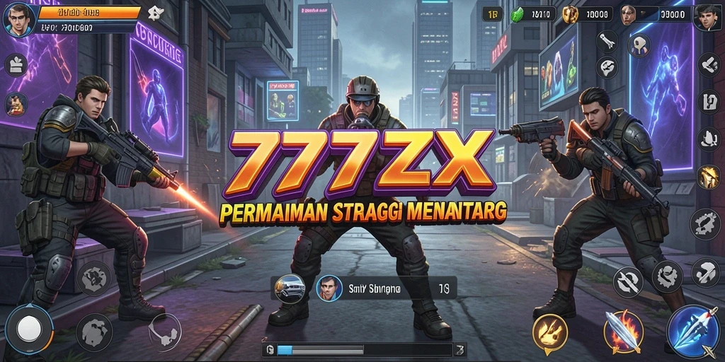 Tampilan gameplay yang menarik dalam 777ZX, strategi dan aksi terlibat.