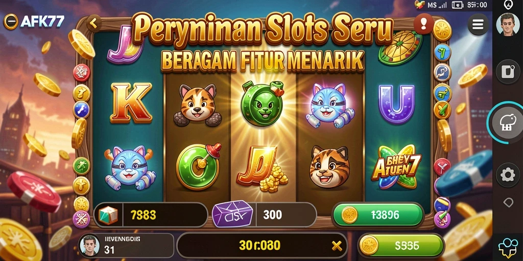 Tampilan gameplay menarik dan penuh warna dari AFK77.