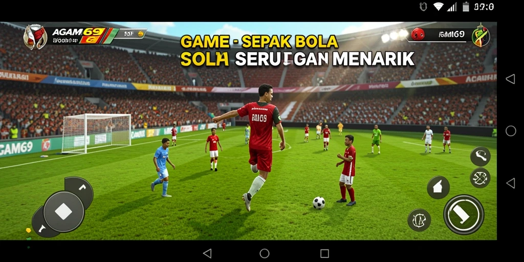 Tampilan menarik dari gameplay AGAM69 dengan aksi sepak bola yang seru.