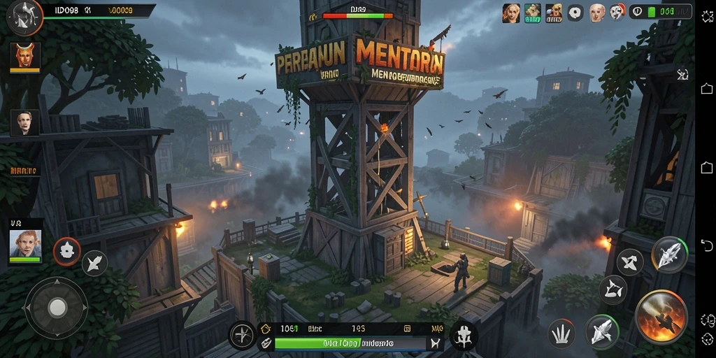 Tampilan screenshot ID098 dengan gameplay Tower Defense yang seru.