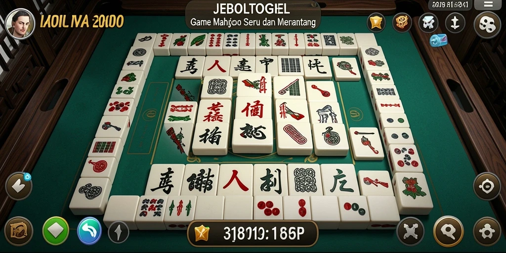 Tampilan menarik dari gameplay Mahjong di JEBOLTOGEL.