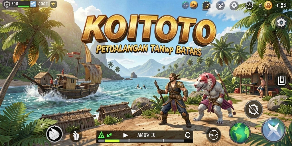 Tangkapan layar menunjukkan eksplorasi menarik di dunia terbuka KOITOTO.