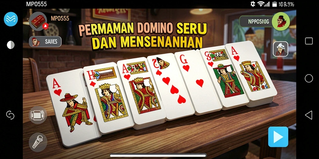 Screenshot MPO555 menunjukkan gameplay seru Domino yang mengasyikkan.