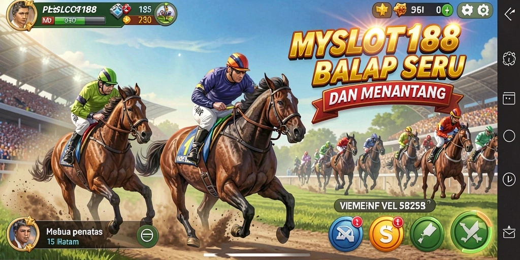Gameplay MYSLOT188 yang menegangkan di lintasan balap.