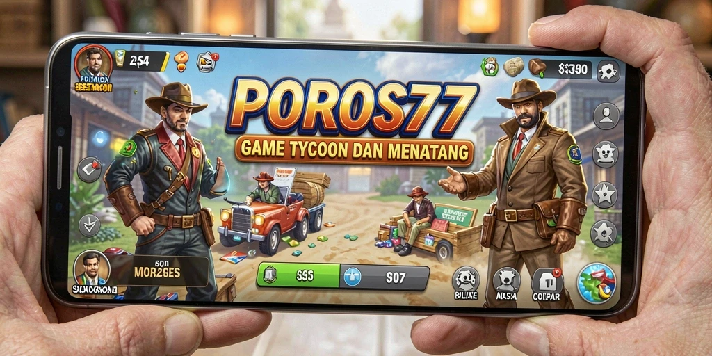 Tampilan screenshot utama POROS77 dengan gameplay seru Tycoon.