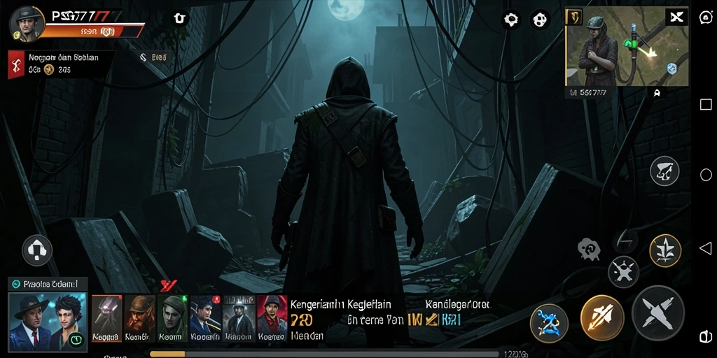 Screenshot dari gameplay PSG77 yang menampilkan suasana mencekam dan kengerian.