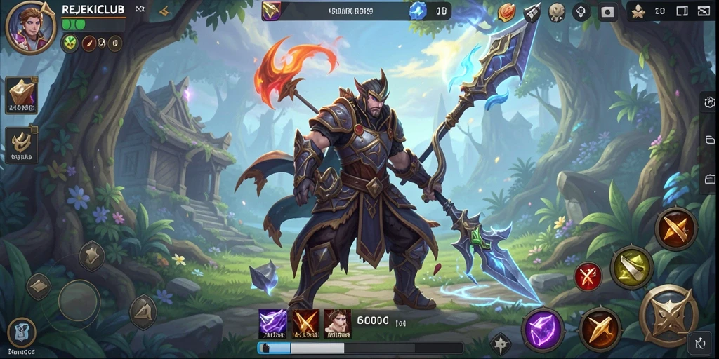 Gameplay seru di dunia fantasi REJEKICLUB yang penuh aksi.
