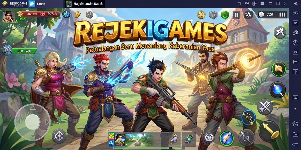 Tampilan gameplay REJEKIGAMES yang menegangkan dan penuh tantangan.