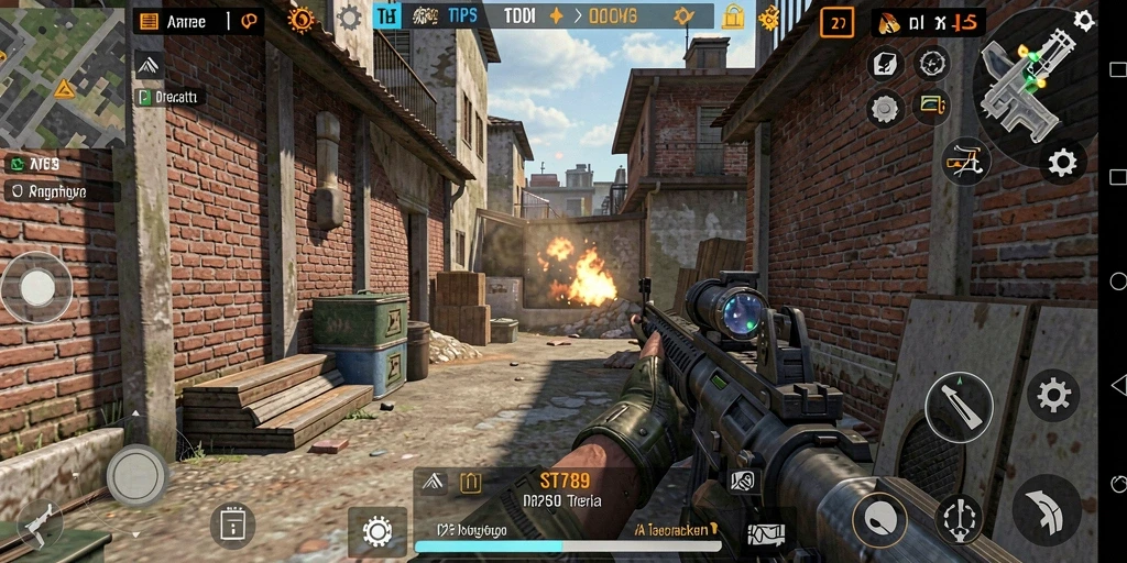 Tampilan menarik dari gameplay ST789 dengan aksi tembak-menembak yang seru.