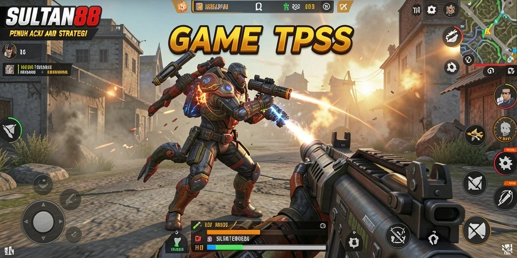 Screenshot gameplay utama SULTAN88 menampilkan aksi pertempuran yang seru.