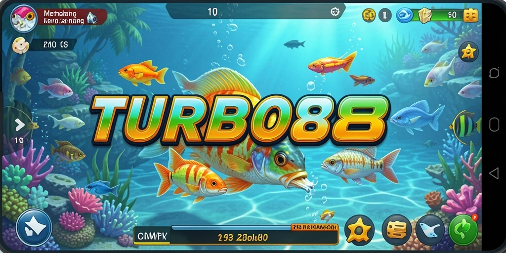 Tampilan gameplay TURBO88 dengan aksi memancing yang mengasyikkan.