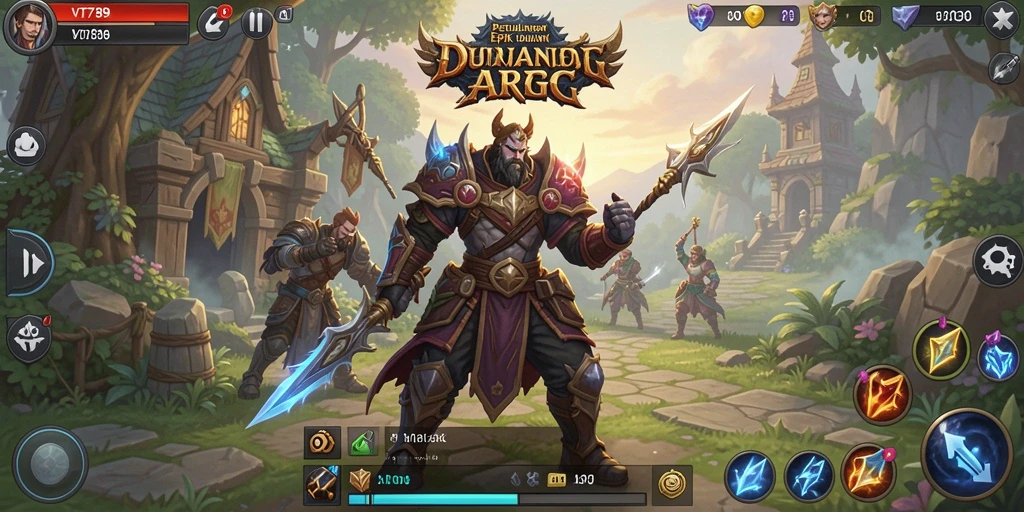 Tangkapan layar menampilkan aksi pertarungan seru dalam game ARPG.
