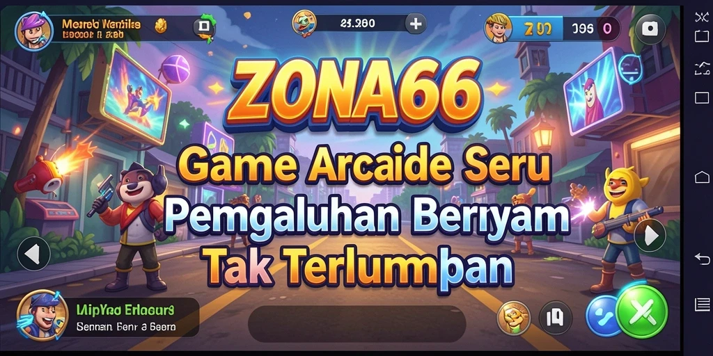 Screenshot gameplay ZONA66 menampilkan aksi seru dalam permainan Arcade.
